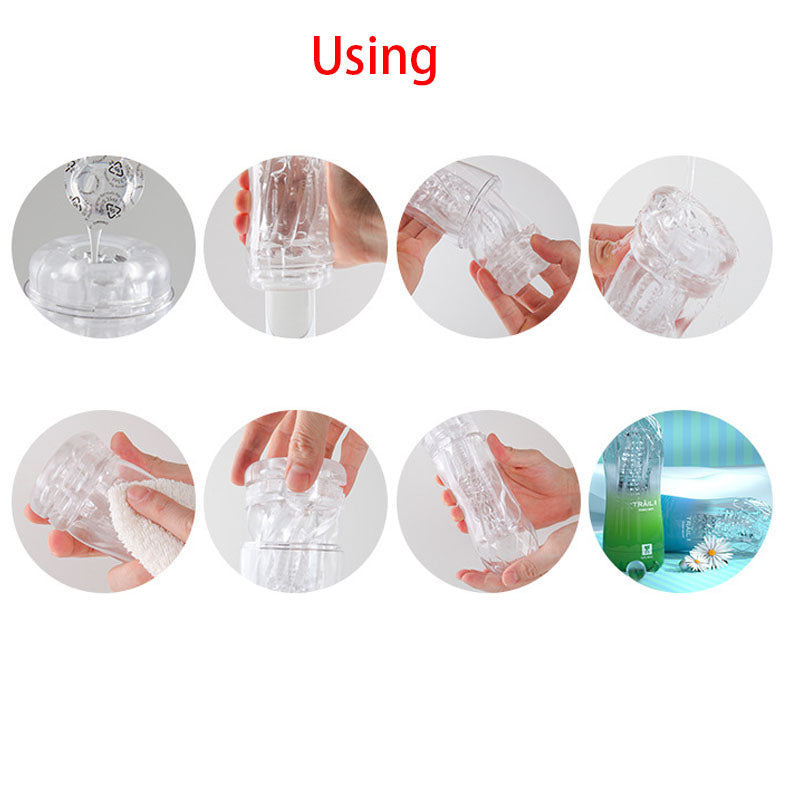 Transparent Endurance Exercise Vacuum Adult Male Masturbator - Adult Toys 