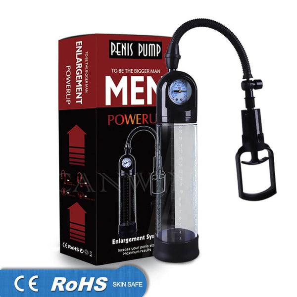 Transparent Cylinder Waterproof Penis Pump With Scale