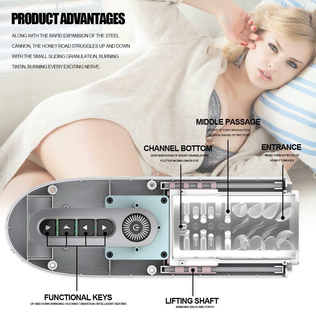 LETEN 4D Automatic Heating Piston Hands Free Masturbator - Adult Toys 