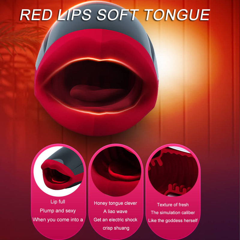 Oral Masturbator Heating Mouth Smart Induction Sex Toy