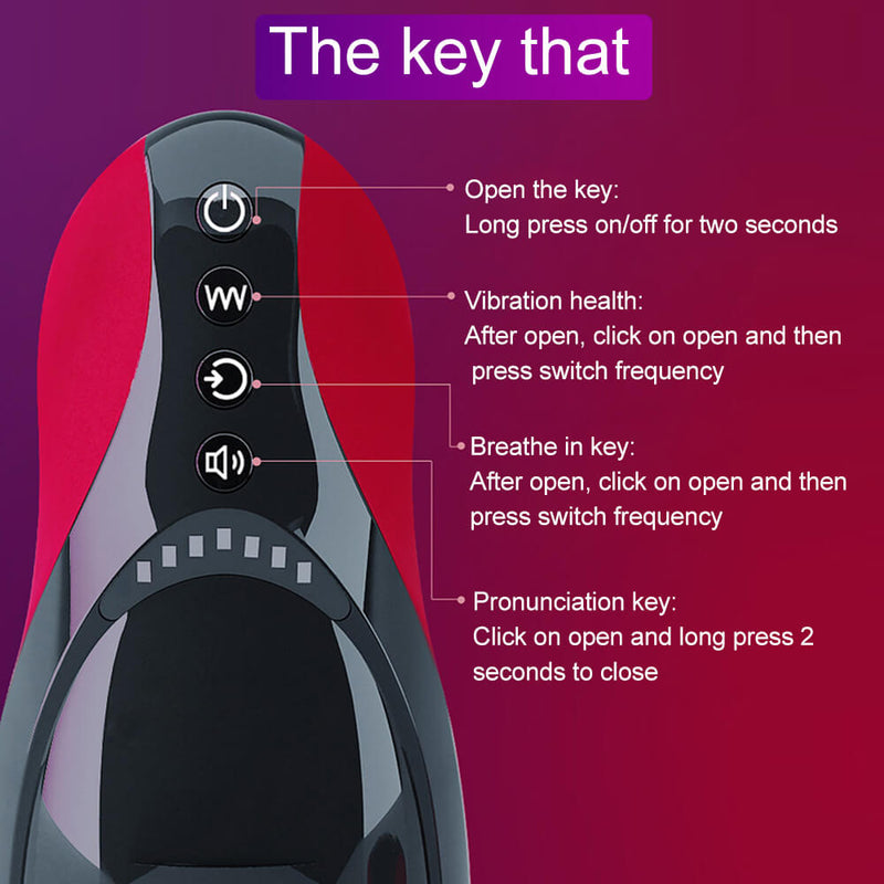 Oral Masturbator Heating Mouth Smart Induction Sex Toy