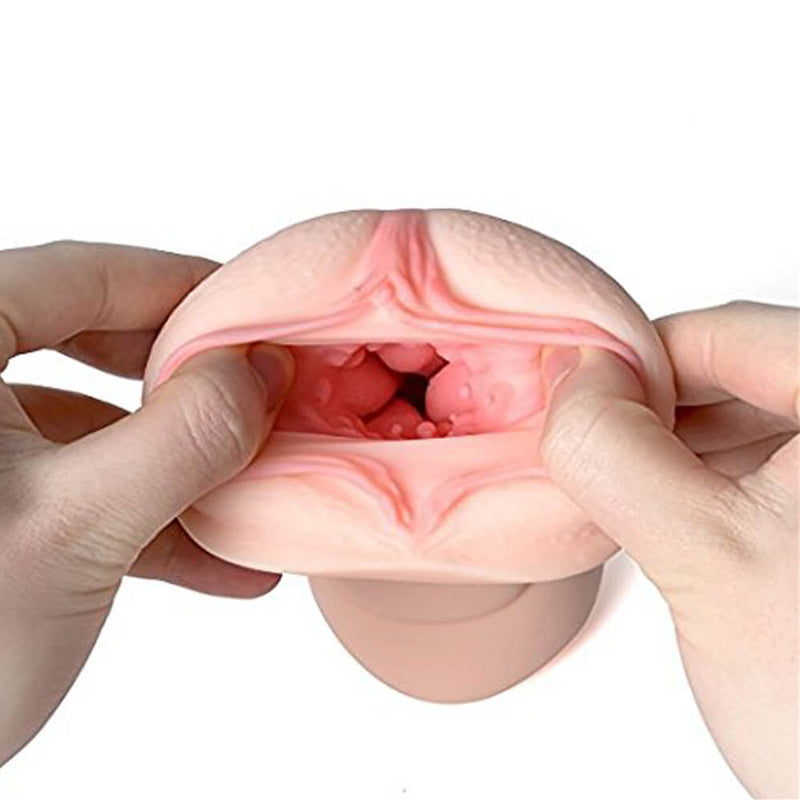 Dual Use Vagina Mouth Masturbator Realistic 3D Deep Throat Sex Toy - Adult Toys 