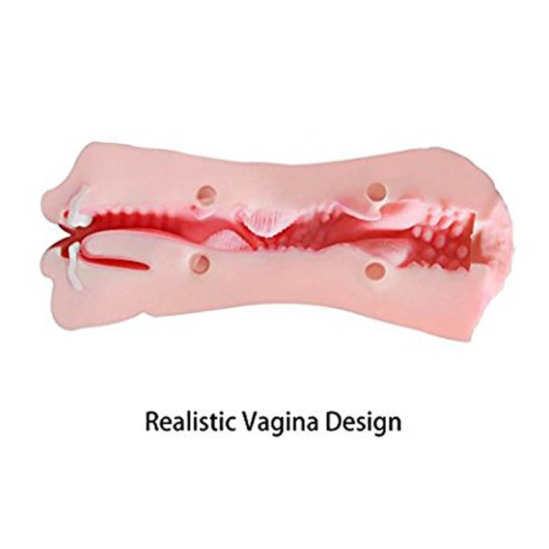 Dual Use Vagina Mouth Masturbator Realistic 3D Deep Throat Sex Toy - Adult Toys 