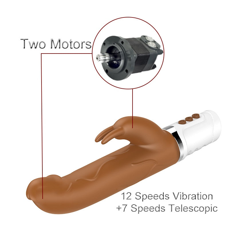 Retractable Dildo Vibration Penis Swing Heating Vibrator