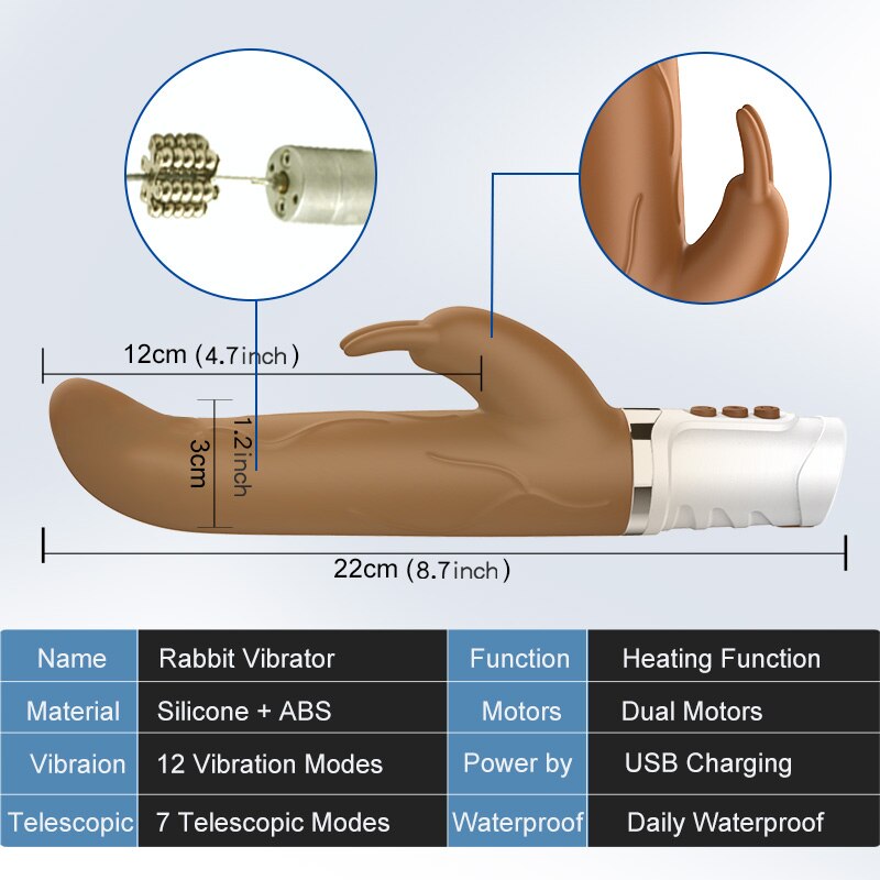 Retractable Dildo Vibration Penis Swing Heating Vibrator