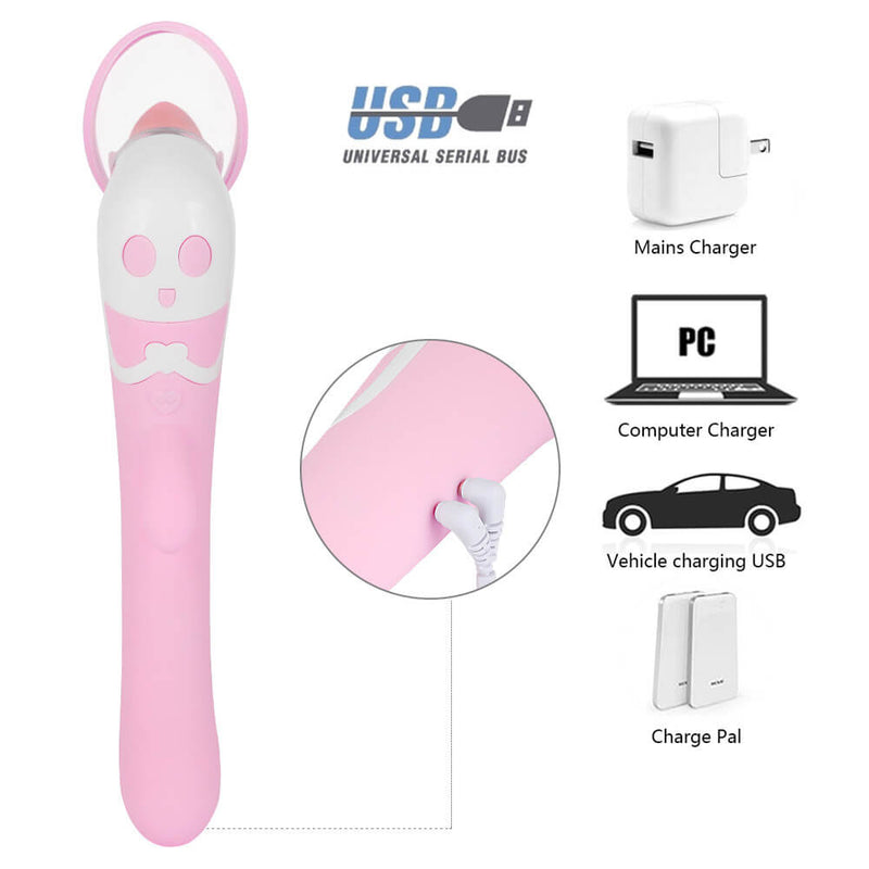 OMYSKY Tongue Sucking Licking Heating Oral Vibrator Sex Toy