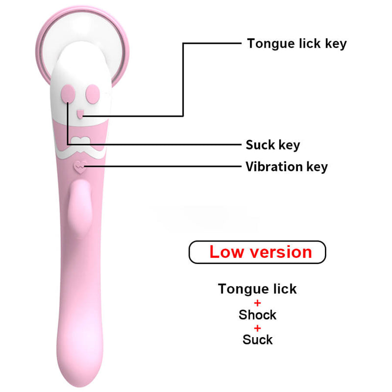 OMYSKY Tongue Sucking Licking Heating Oral Vibrator Sex Toy