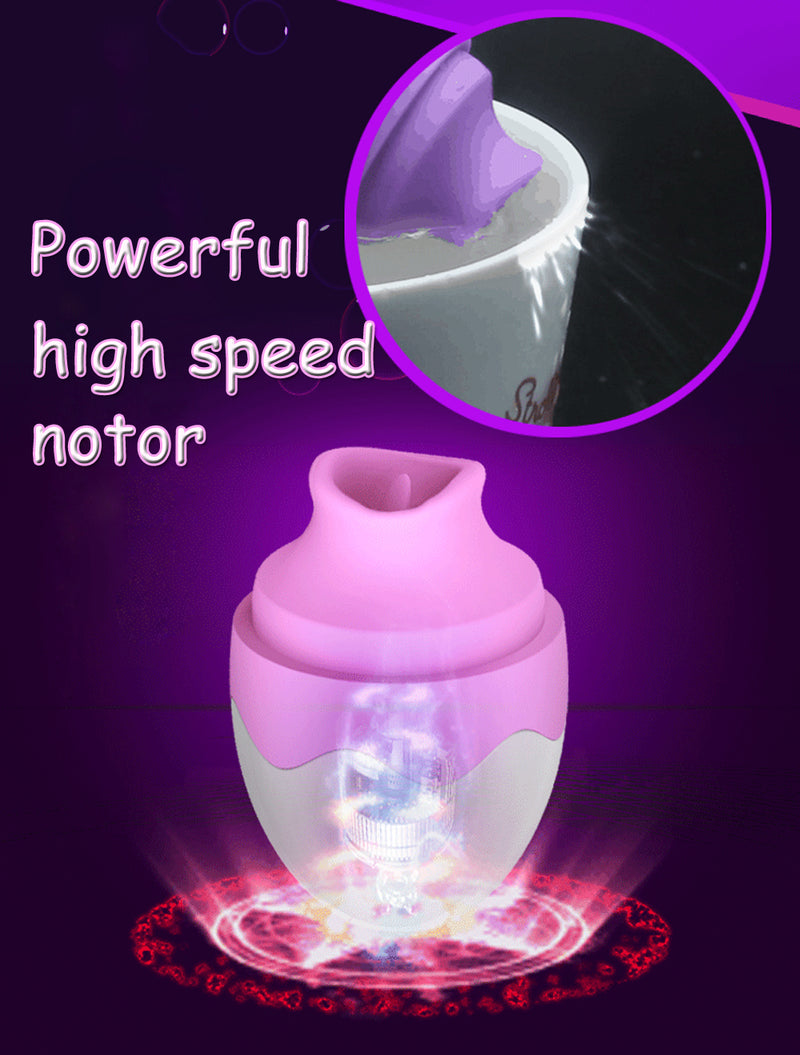 Oral Tongue Sex Vibrator Nipple Sucker Clitoris Massager Breast Enlarger - Adult Toys 