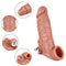 6.69in Realistic Cock Extender Sleeve Vibrating TPE Sex Toy For Men