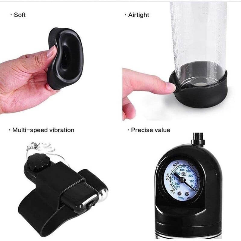 High Quality Transparent Penis Pump With Precise Pressure Gauge