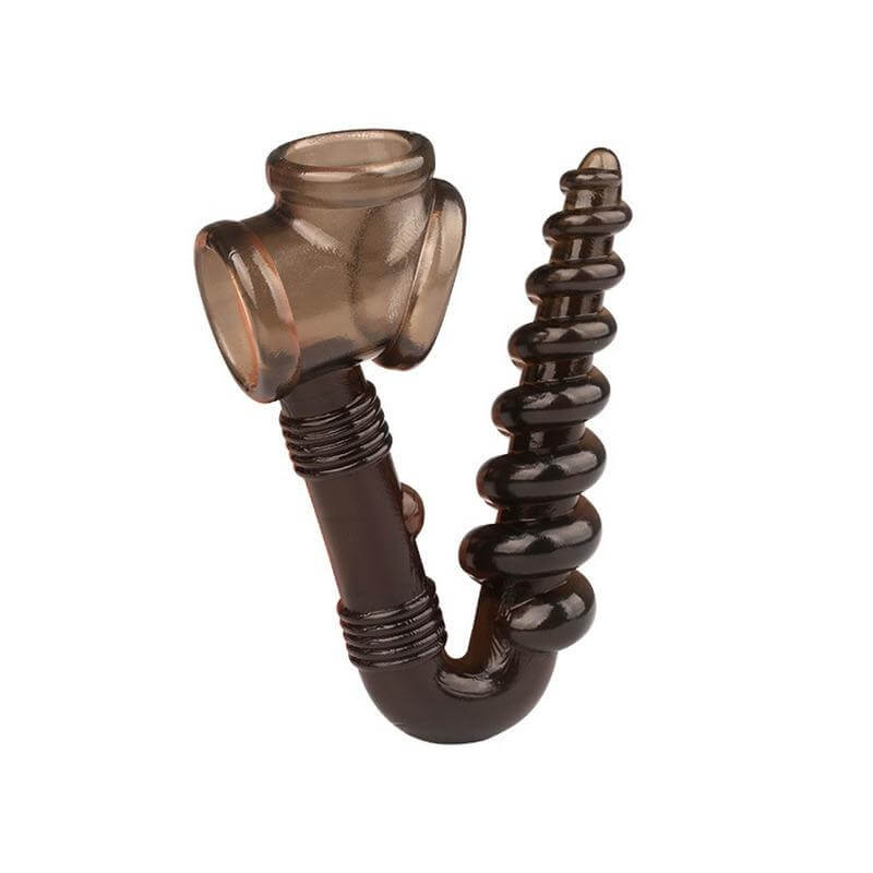 Silicone Penis Ring Ball Stretcher Sex Toy With Anal Beads Silicone Penis Ring Ball Stretcher Sex Toy With Anal Beads