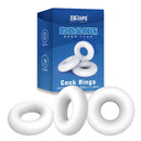 3PCS Soft Real Lifelike Cock Ring Male Ejaculation Delay Toy