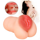 3D Double Hole Vagina Anus Pocket Pussy Waterproof Sucking Penis Adult Toy - Adult Toys 