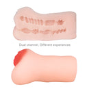 3D Double Hole Vagina Anus Pocket Pussy Waterproof Sucking Penis Adult Toy - Adult Toys 