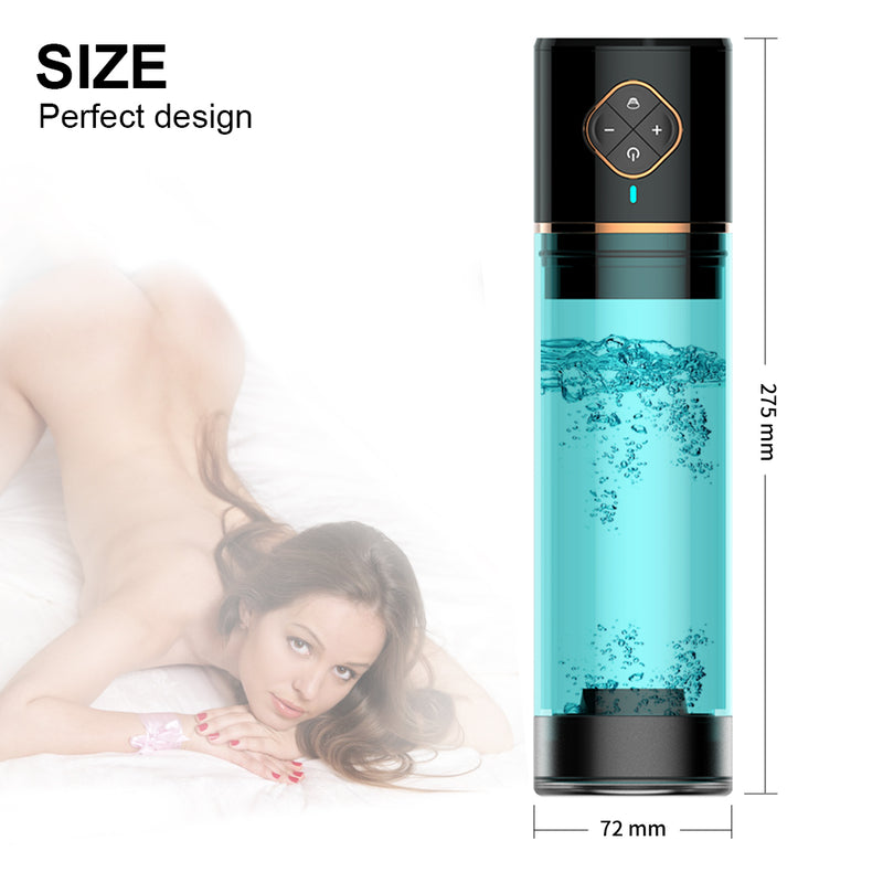 Rechargeable Penis Enlargement Male Masturbator Water Bath Air Vacuum Pump - Adult Toys 