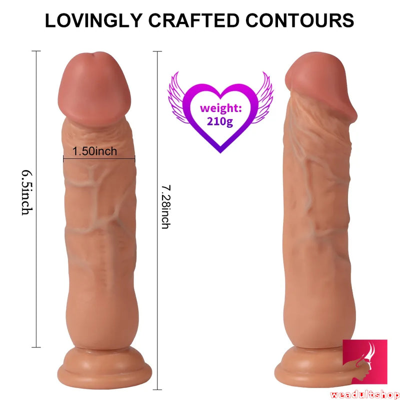 7.28in Realistic Dual Layer Density Penis Dildo Adult Sex Toy