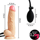 7.48in Flesh Realistic Inflatable Penis Dildo For Lesbian Vagina