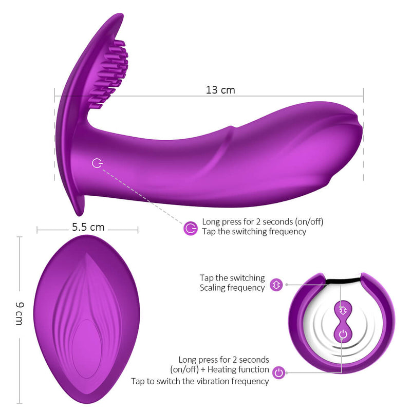 7 Kinds Telescopic Vibration Intelligent Heating Vibrator Wearable Sex Toy - Adult Toys 