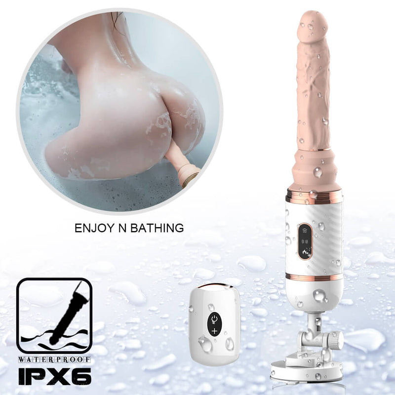 Intelligent Heating Dildo Automatic Penis Vibration Retractable Pumping Gun - Adult Toys 