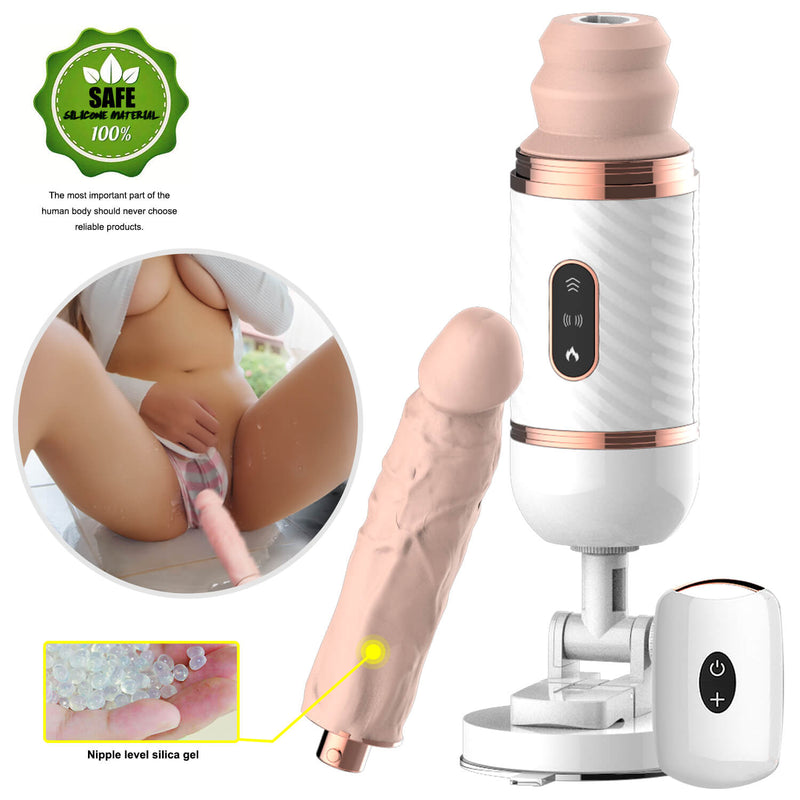 Intelligent Heating Dildo Automatic Penis Vibration Retractable Pumping Gun - Adult Toys 