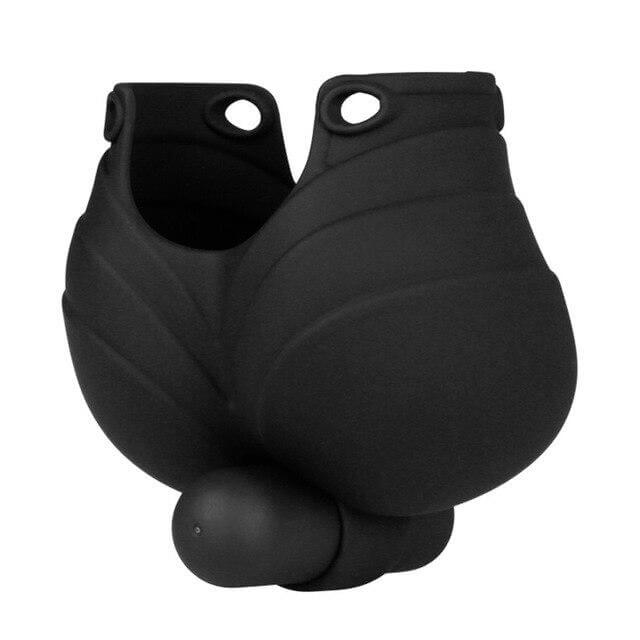Adjustable Cock Ring With Testicle Ball Vibrator For Men