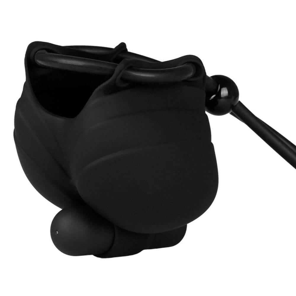 Adjustable Cock Ring With Testicle Ball Vibrator For Men Adjustable Cock Ring With Testicle Ball Vibrator For Men