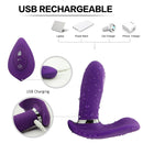Strong Vibration Heating Dual Motors Vibrator Wearable Waterproof Toy - Adult Toys 