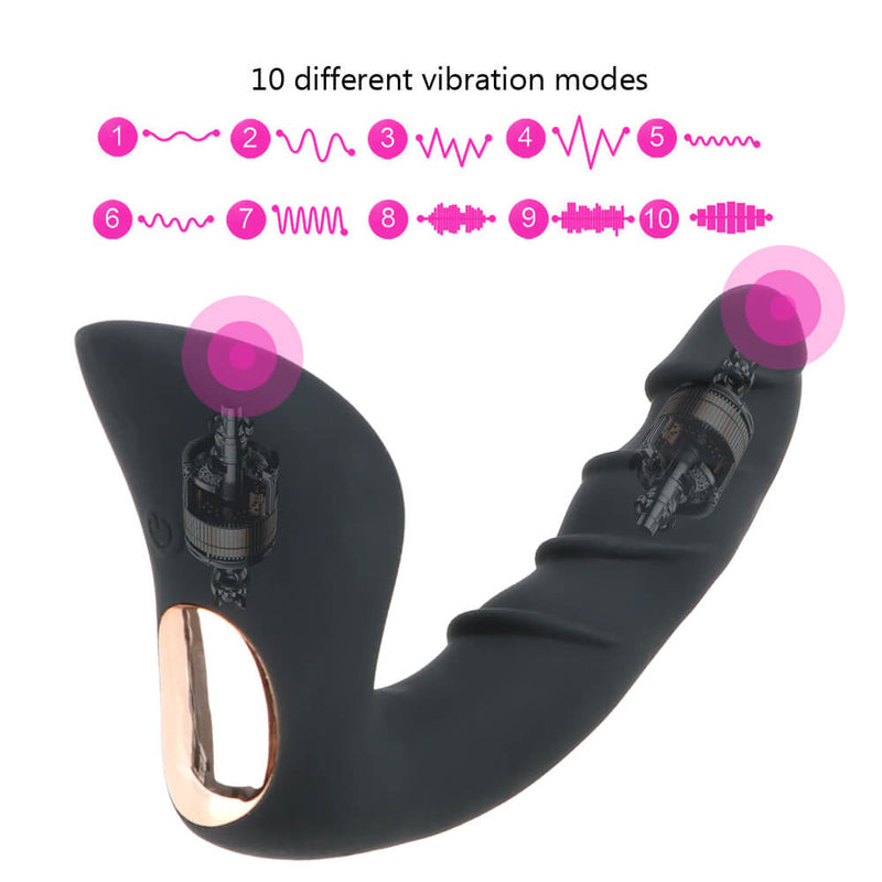 Backyard Vibration Massaging Remote Control Butt Plug For Gay Men - Adult Toys 