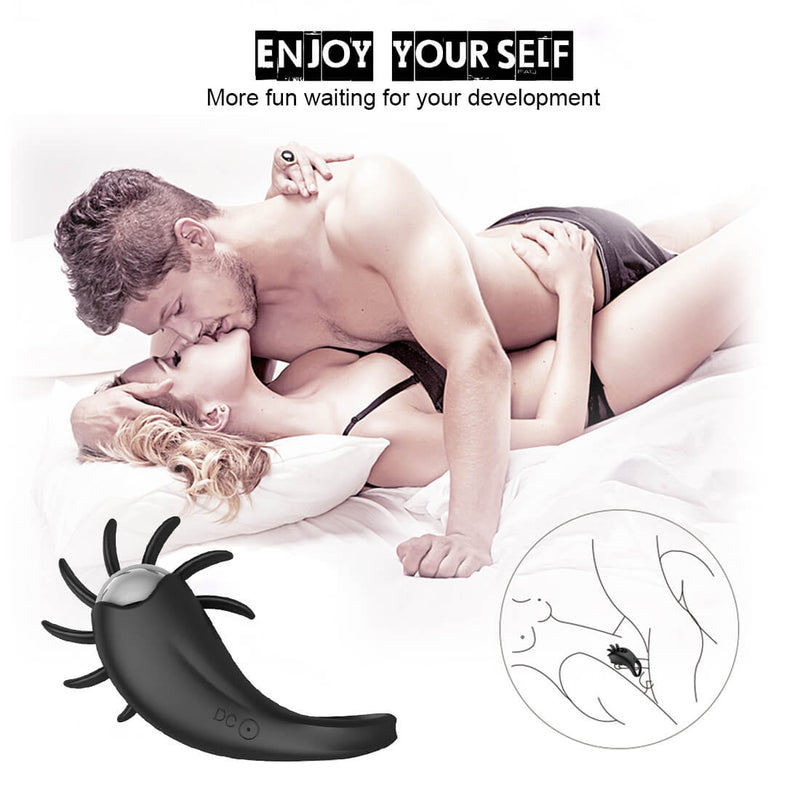 Multiple Vibration Rotation Penis Ring Prolong Ejaculation Sex Toy - Adult Toys 
