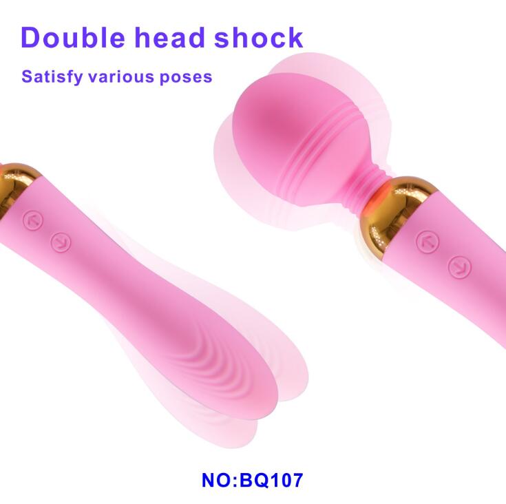 Double Head Magnetic Charging Strong Vibrator With Lighting Button