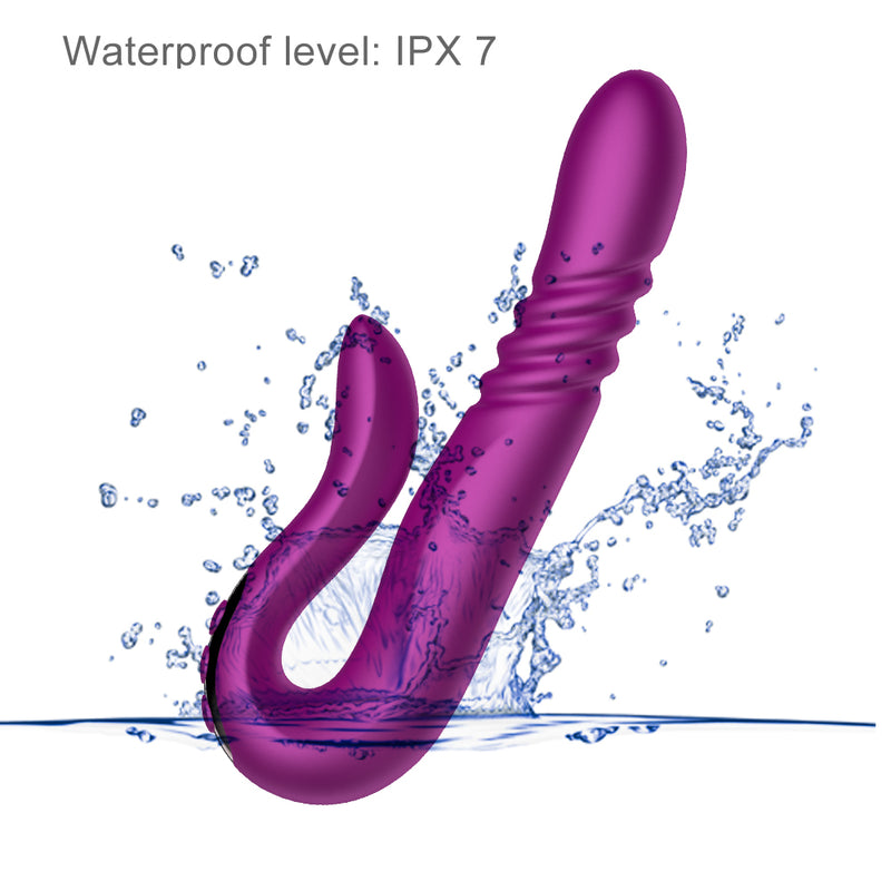 Automatic Telescopic Rotation Heating Vaginal Massage Vibrator - Adult Toys 