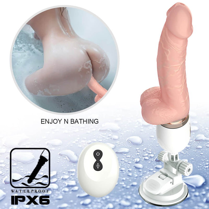 Realistic Vibration Dildo Heating Telescopic Dildo Gun Automatic Sex Machine - Adult Toys 