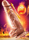 Telescopic Thrusting Heating Dildo Prostate Stimulation Vibrator - Adult Toys 