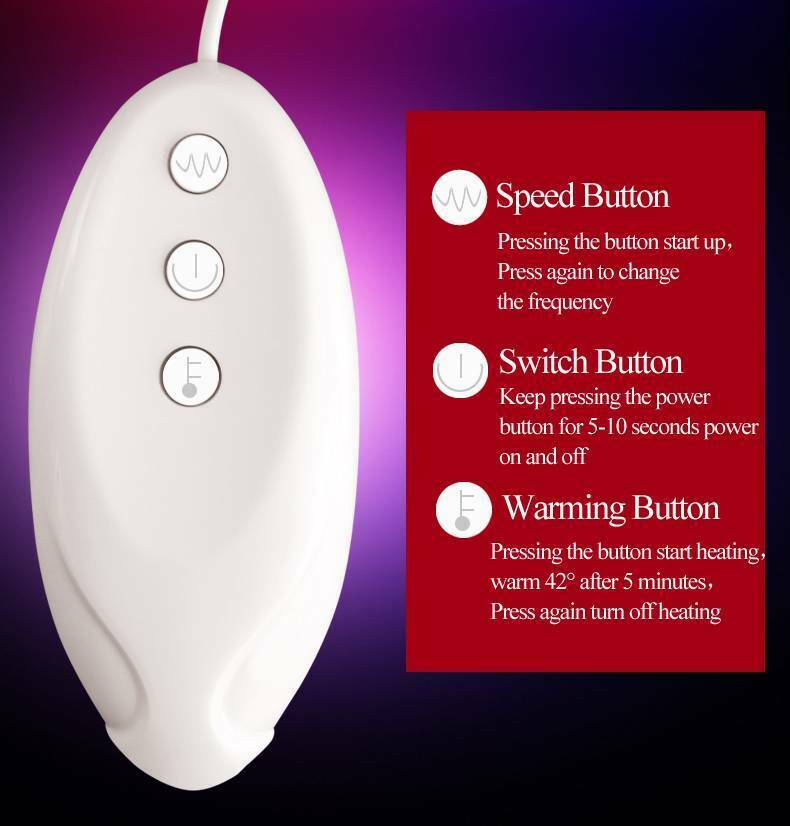 Telescopic Thrusting Heating Dildo Prostate Stimulation Vibrator - Adult Toys 