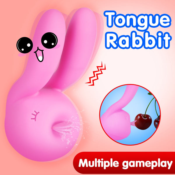 Rabbit Tongue Licking Dual Motors Vibrator For Female