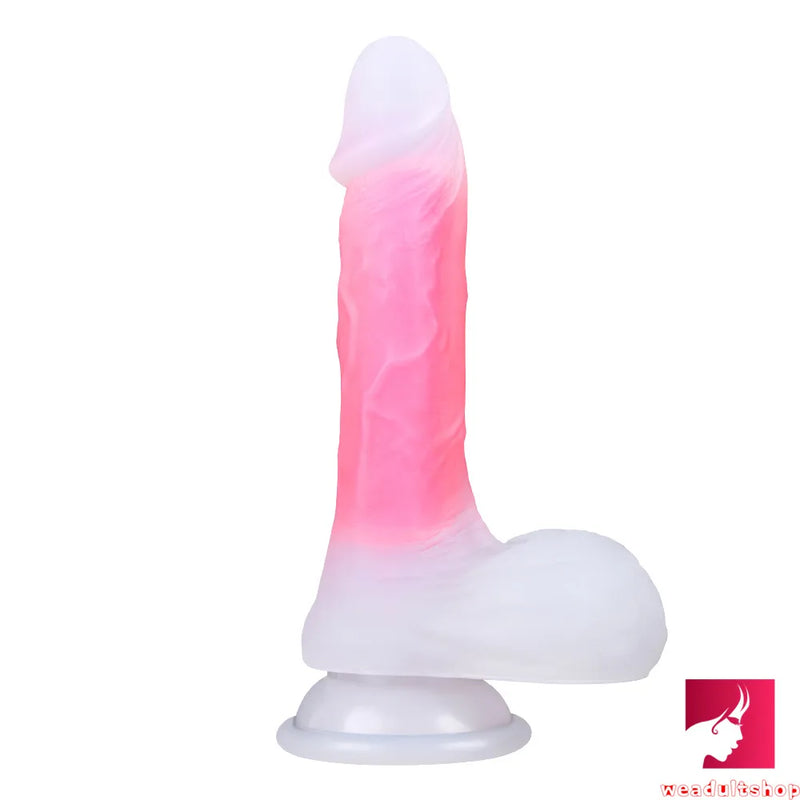 7.09in Realistic Feeling Uncut Dildo Adult Toy With Moving Foreskin