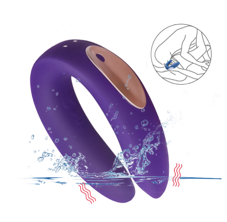 U Shaped Vibrator Double Motors Wearable Vibrator For Couples