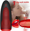 Male Sex Toy 7 Vibration Sucking Modes Heating Mouth Vagina