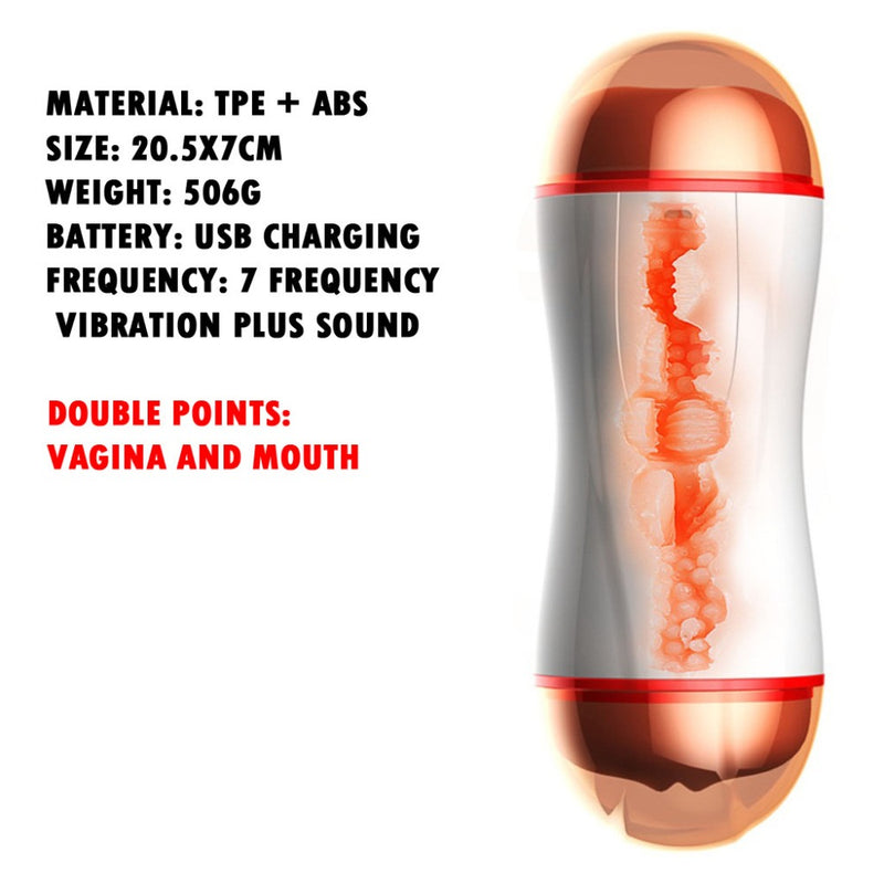 Intelligent Sound 5D Electric Pocket Pussy And Anal Sex Toy - Adult Toys 