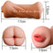 3D Dual Hole Anal Oral Pocket Pussy Realistic Silicone Masturbator For Men - Adult Toys 
