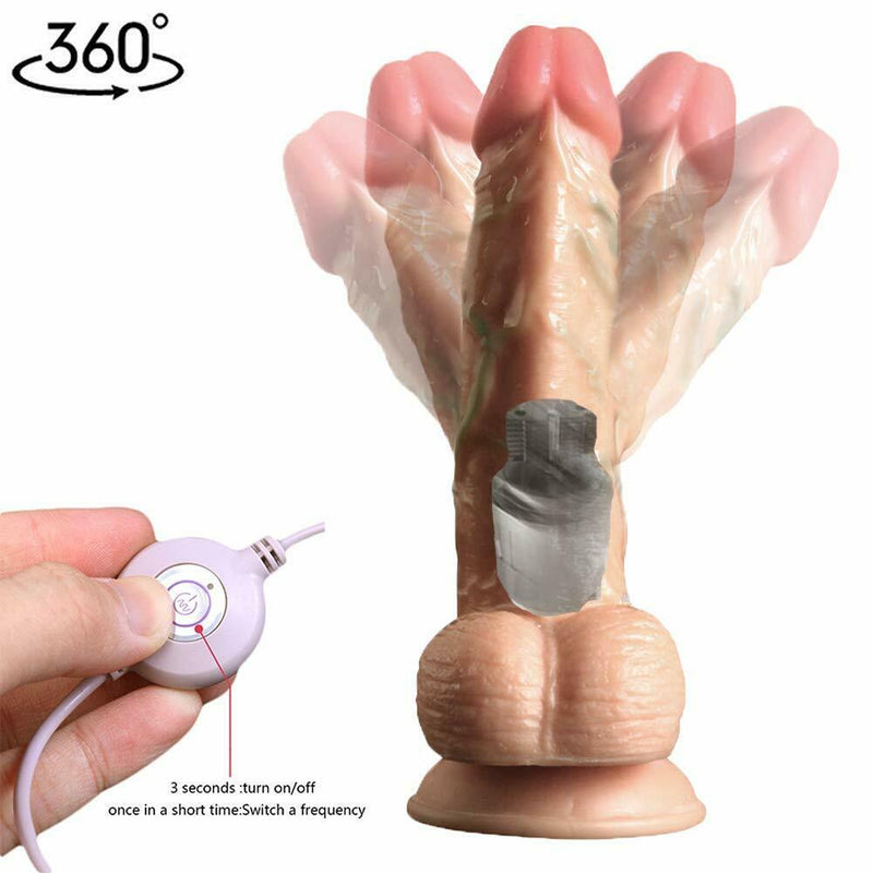 Veined Dildo With Suction Base Dong For Sex Dual Layer Dildo Vibrator - Adult Toys 