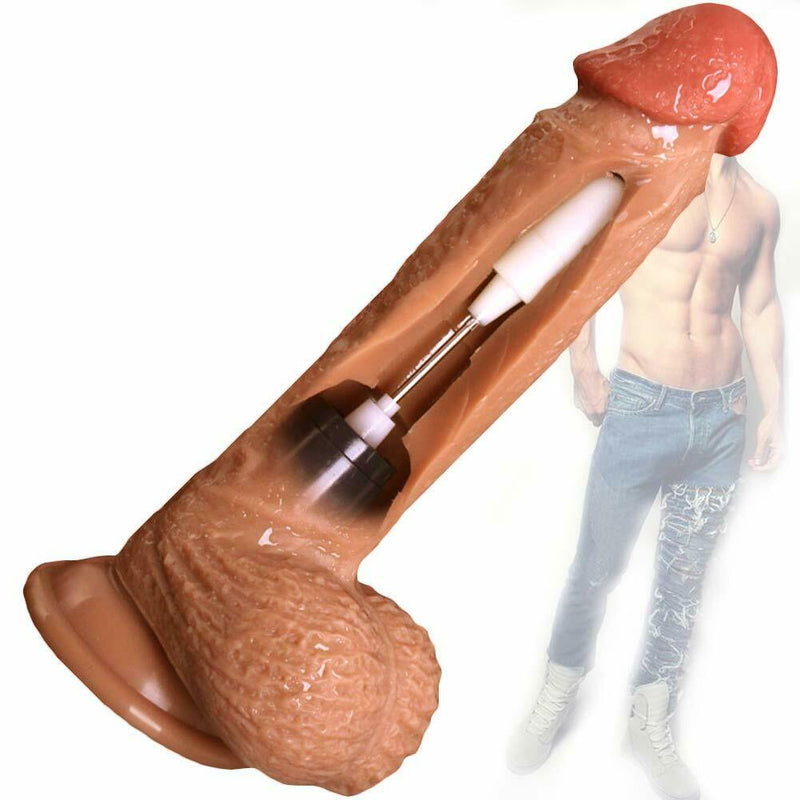 Veined Dildo With Suction Base Dong For Sex Dual Layer Dildo Vibrator - Adult Toys 