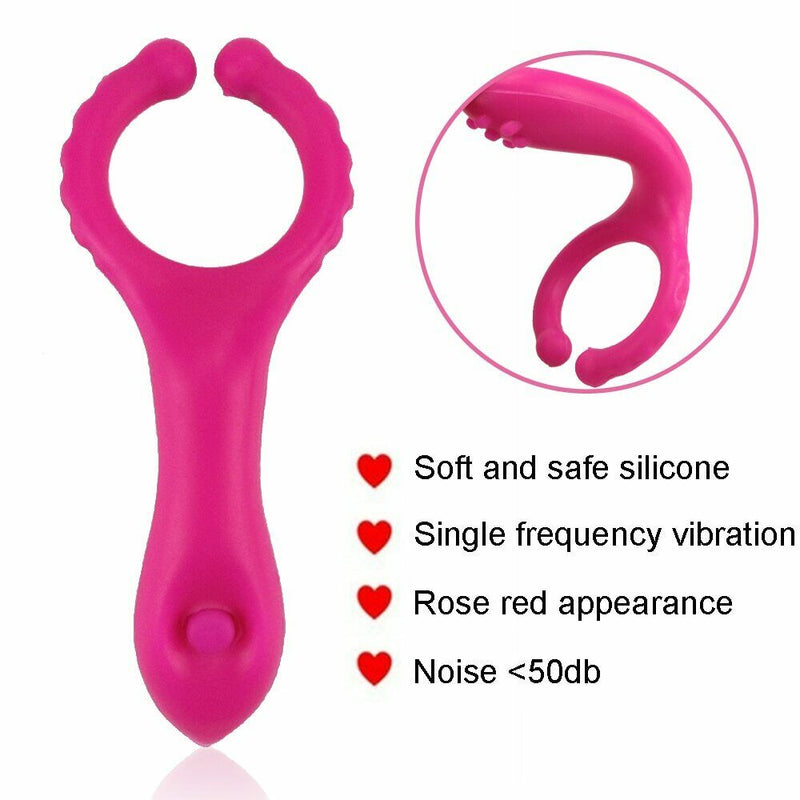 G-spot Stimulation Silicone Nipple Clip Cock Ring For Couples - Adult Toys 