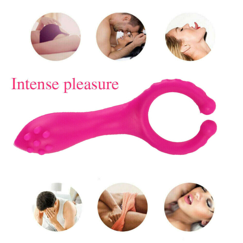 G-spot Stimulation Silicone Nipple Clip Cock Ring For Couples - Adult Toys 