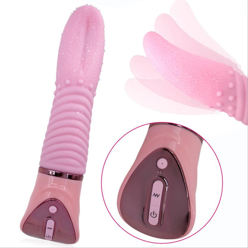 TSN Near-invisible Tongue Licking Clitoris Sex Toy Vibrator For Women - Adult Toys 