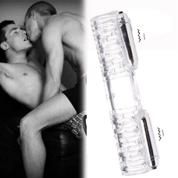 Sex Toys Gay Double Stroker Penis Vibration Trainer