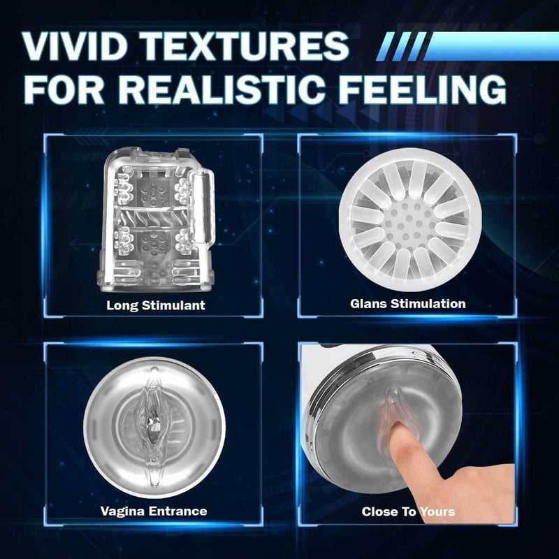 3D Realistic Vagina 8 Rotating Thrusting Automatic Stroker