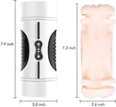 2In1 Pocket Pussy Sex Toy 3D Realistic Textured Vagina Anus Stroker