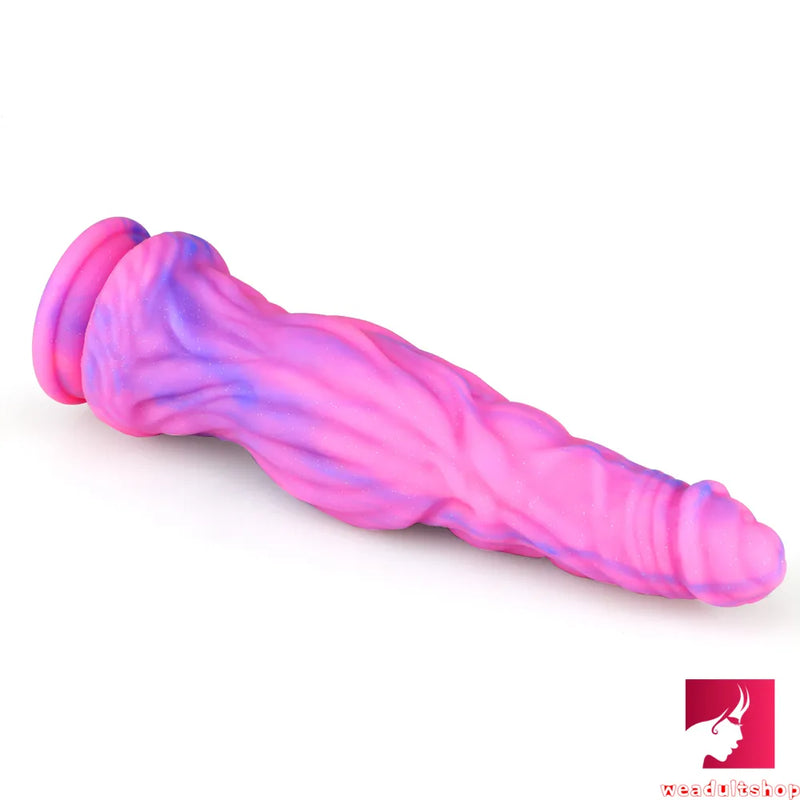 10.2in Colorful Fantasy Thick Crystal Dildo For Anal Vaginal Sex