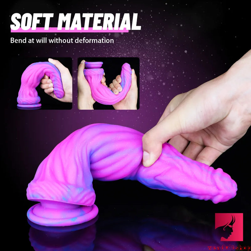 10.2in Colorful Fantasy Thick Crystal Dildo For Anal Vaginal Sex